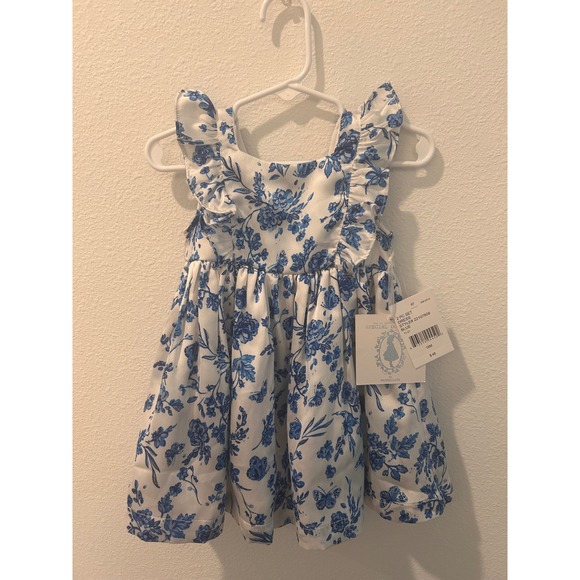 Marmellata Girls Blue Floral Ruffle Dress Size 18 Months - Picture 2 of 7
